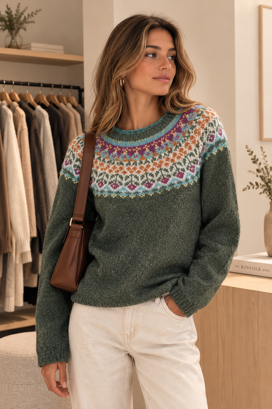 Rosetta | Maglione con sprone multicolore